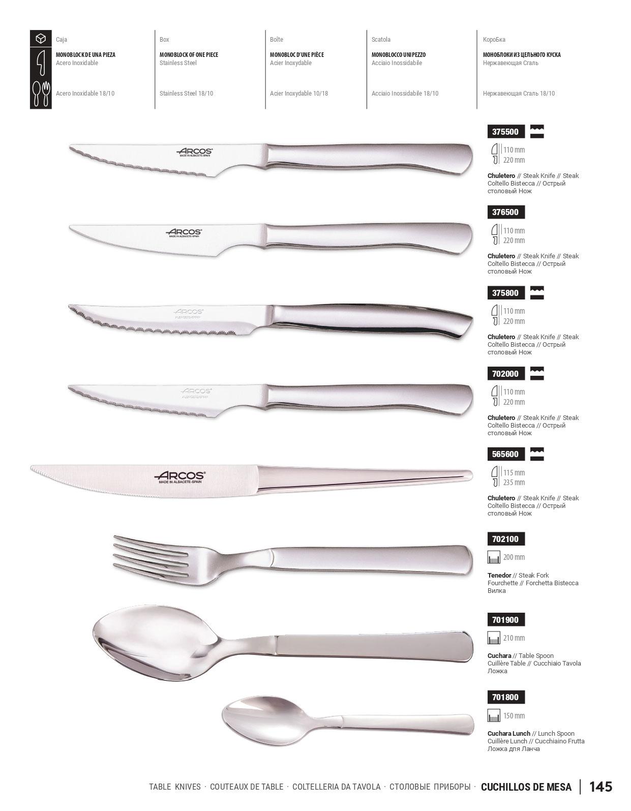 FACAS DE MESA FACAS DE MESA