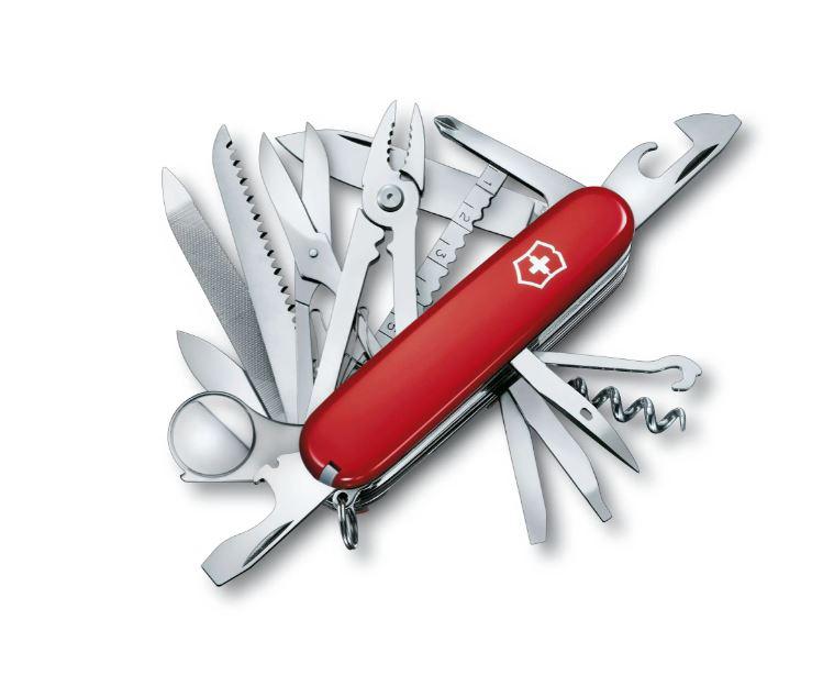 Navaja de bolsillo Victorinox Swiss Champ roja en blíster