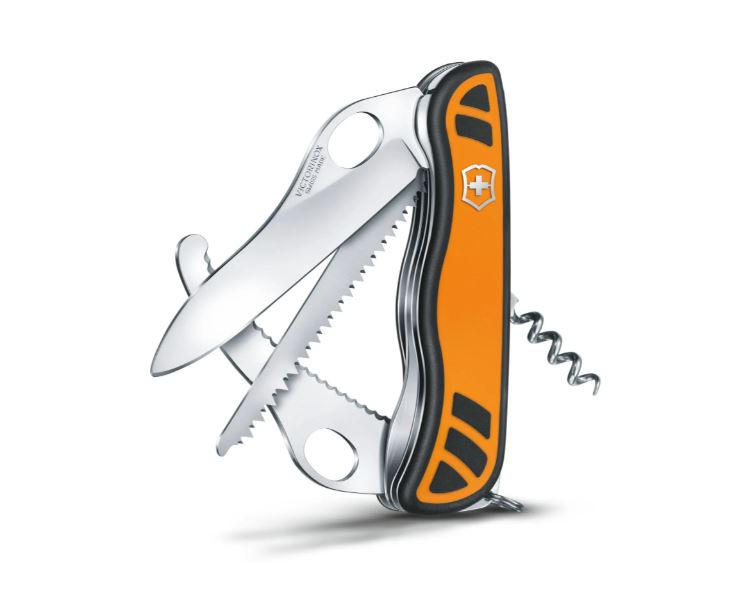 Navaja multiusos Victorinox Hunter XT Grip negra y naranja