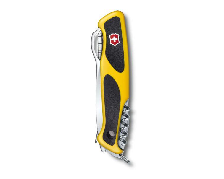 Navaja de bolsillo Victorinox Ranger Grip Boatsman negra y amarilla