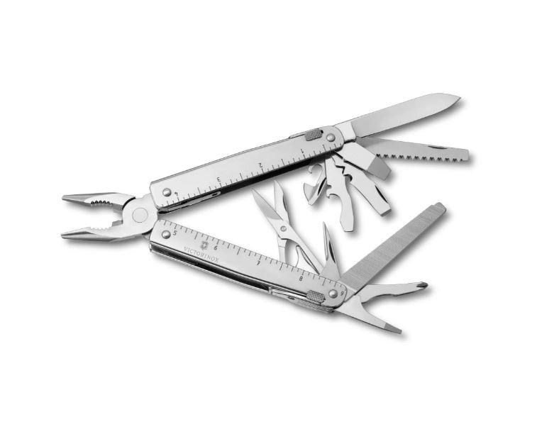 Alicate multiusos Victorinox Swiss Tool X con funda de cuero negro blister