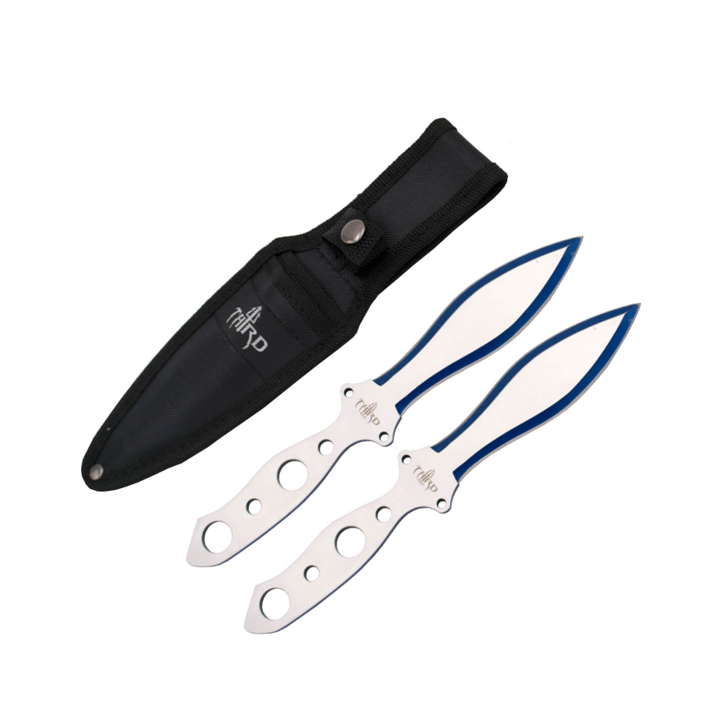 Conjunto de duas facas de arremesso com fio azul de 23 cm H7119BL