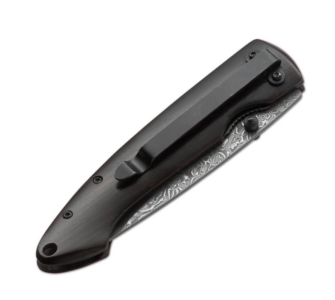 Böker Plus Damaskus Gent I Taschenmesser mit 8,2 cm Klinge aus Damaststahl