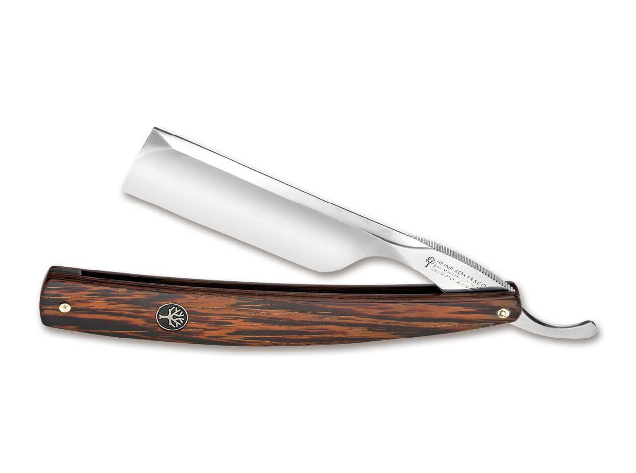 Handmade straight razor Böker Solingen The Celebrated Wenge