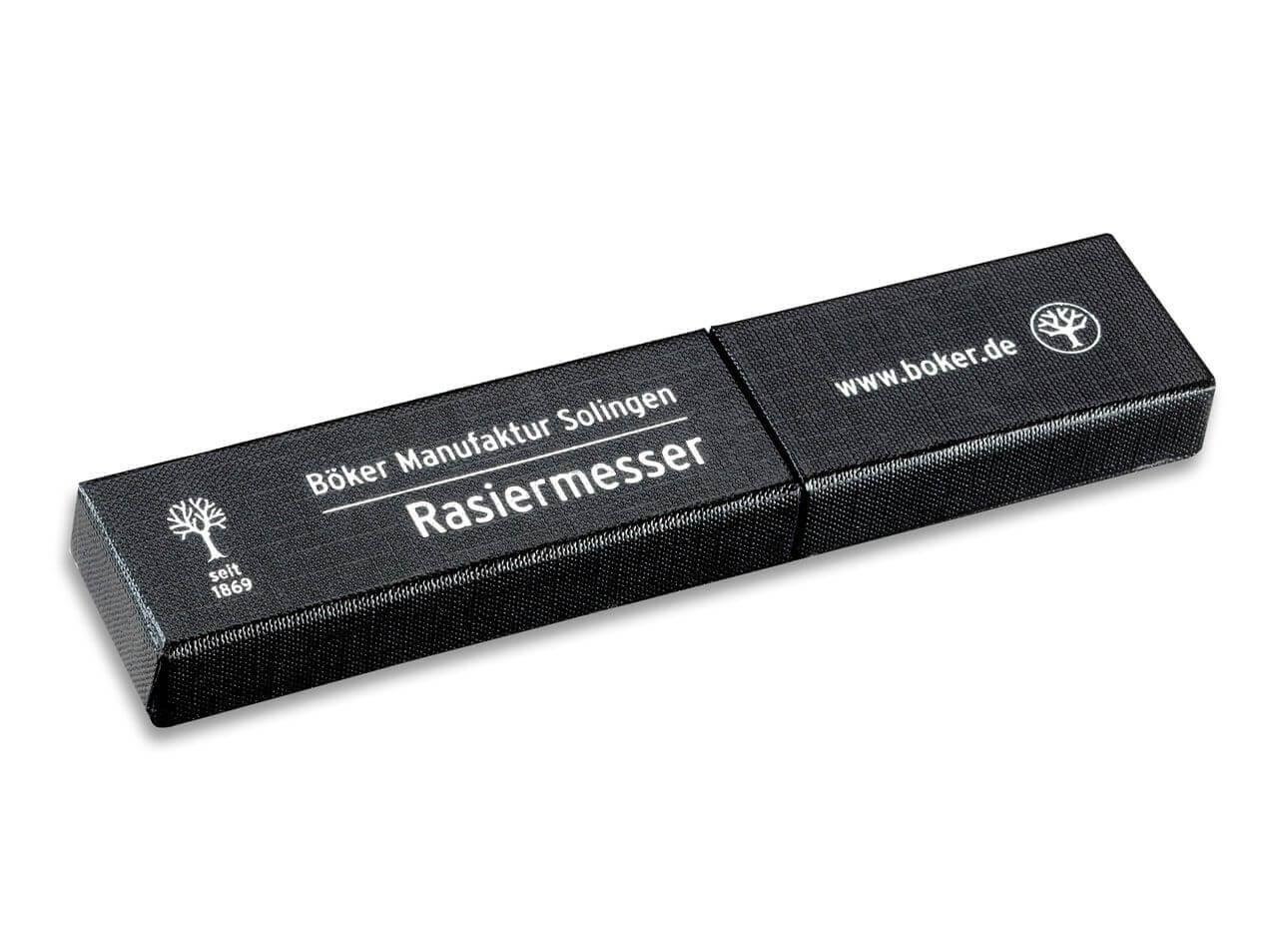 Boker Barberette Navaja de afeitar con hoja intercambiable mango de plástico negro
