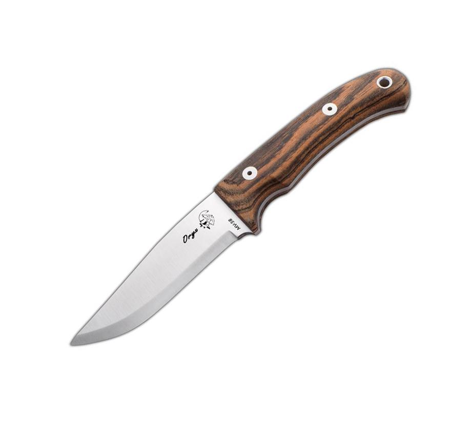JV Oryx cuchillo de caza con mango de madera de bokote