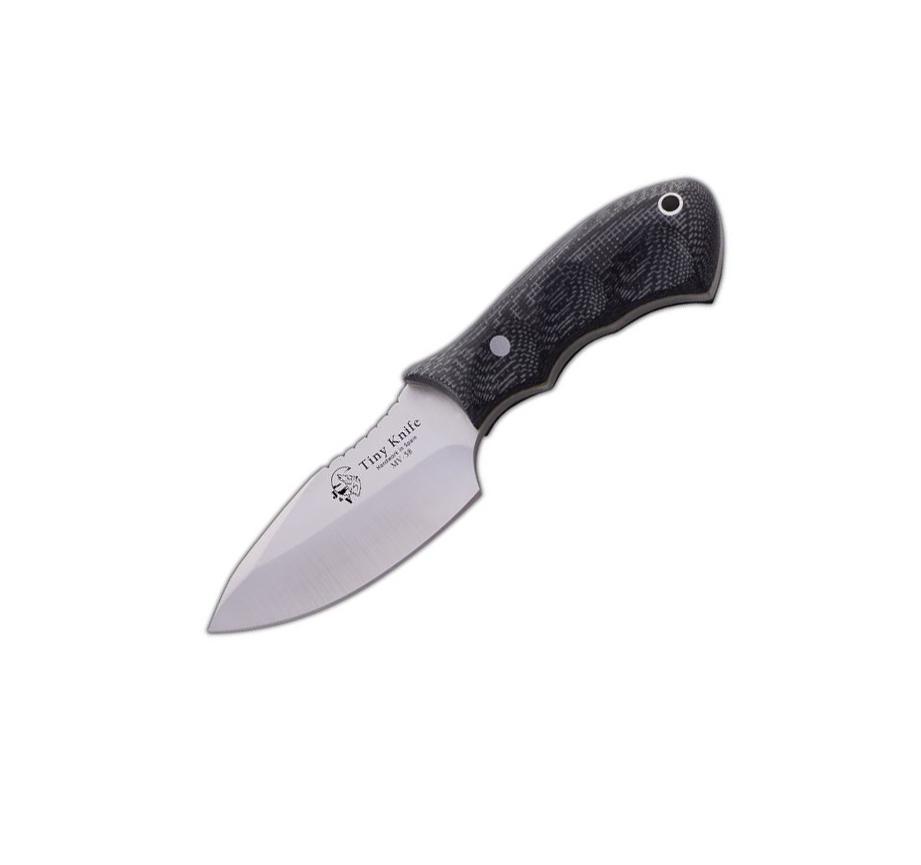 Coltellino JV Tiny con manico in trf nero e lama da 7 cm
