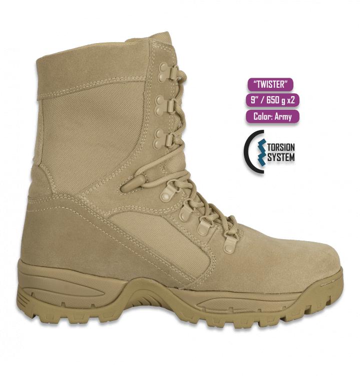 Bottes Tactiques Modèle TWIST 9 ARMY tan by Barbaric