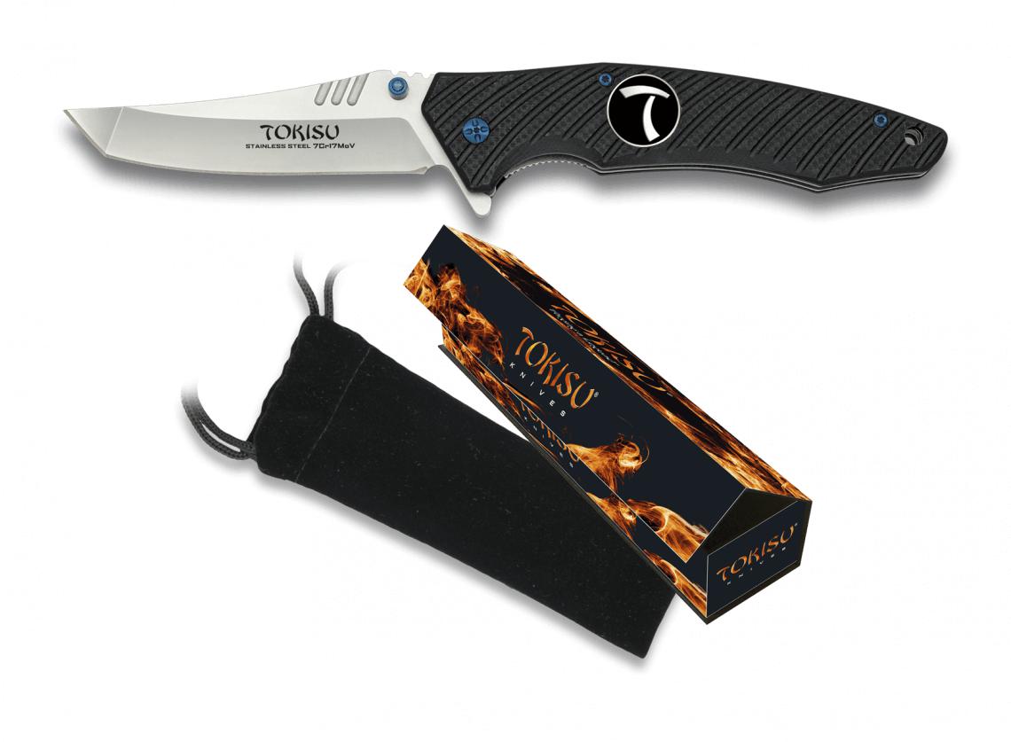 Japanese style Tokisu knife with G10 handle and 9.5 cm blade