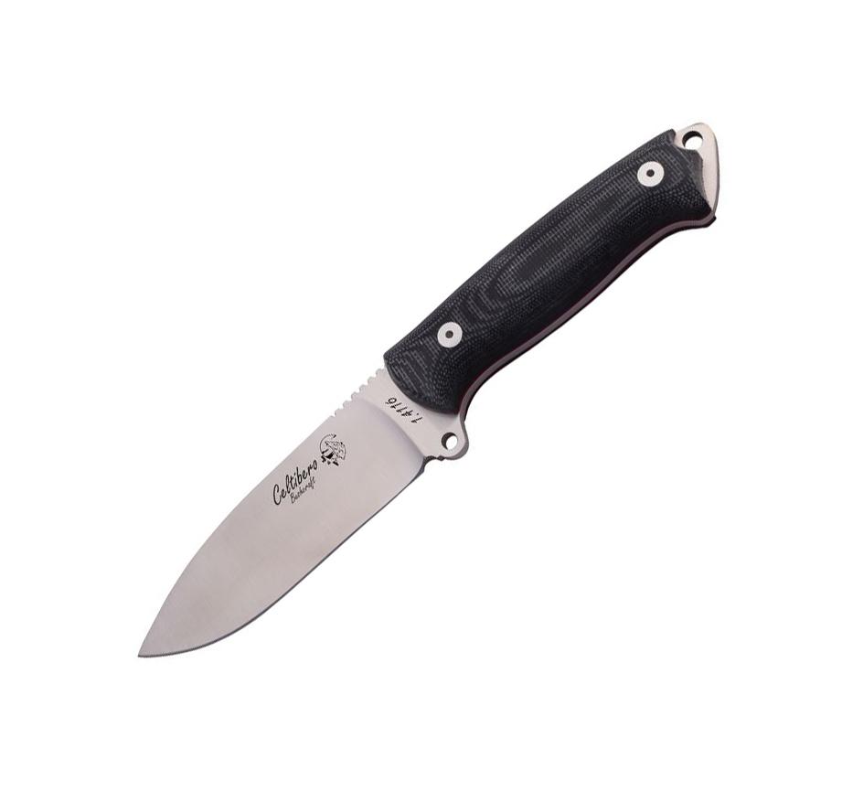 JV Celtíbero bushcraft cuchillo táctico con mango de micarta negr...