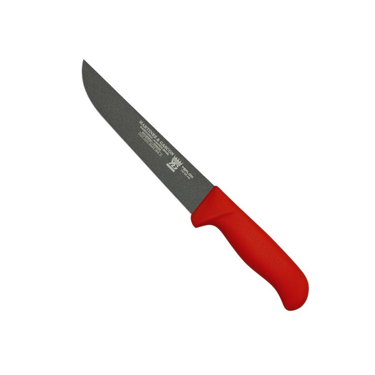 Cuchillo carnicero con hoja negra de 20 cm y mango de polipropile...