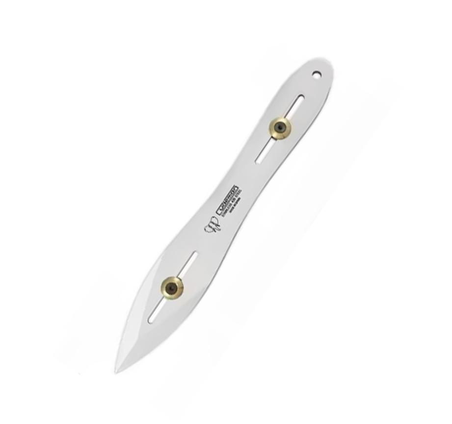 Faca de arremesso Cudeman cor cinza. Aço 420. 25,5 cm