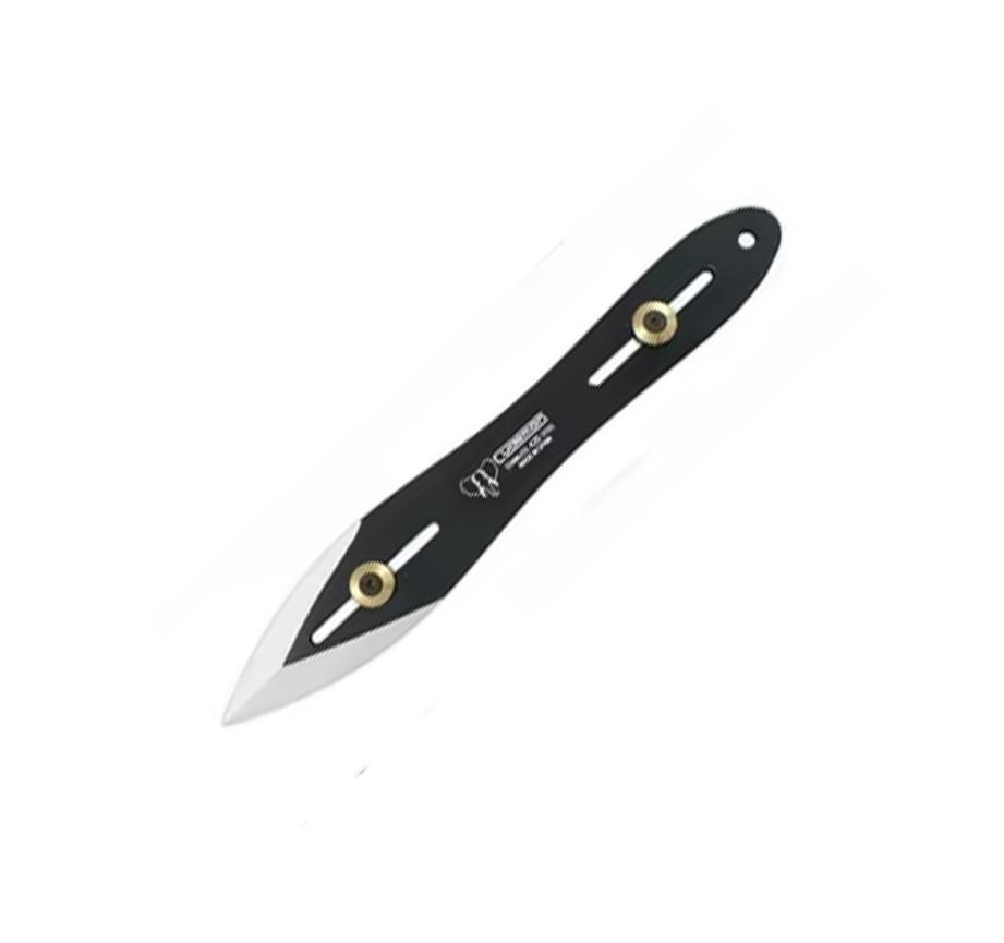 Faca de arremesso Cudeman cor preta. Aço 420. 25,5 cm