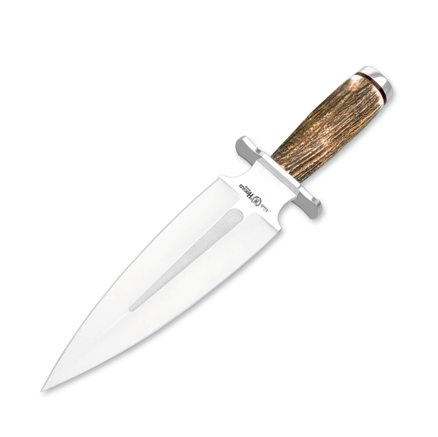 Cuchillo de caza Nieto Hércules con mango de asta de ciervo y hoj...