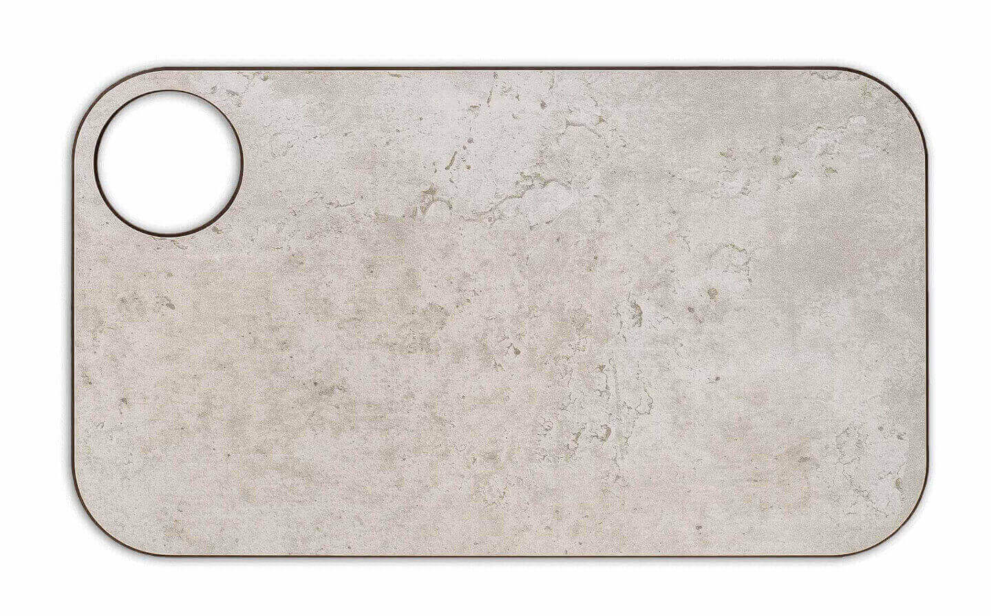 Planche à découper en fibre de cellulose et résine grise avec cintre Arcos 24x14 cm