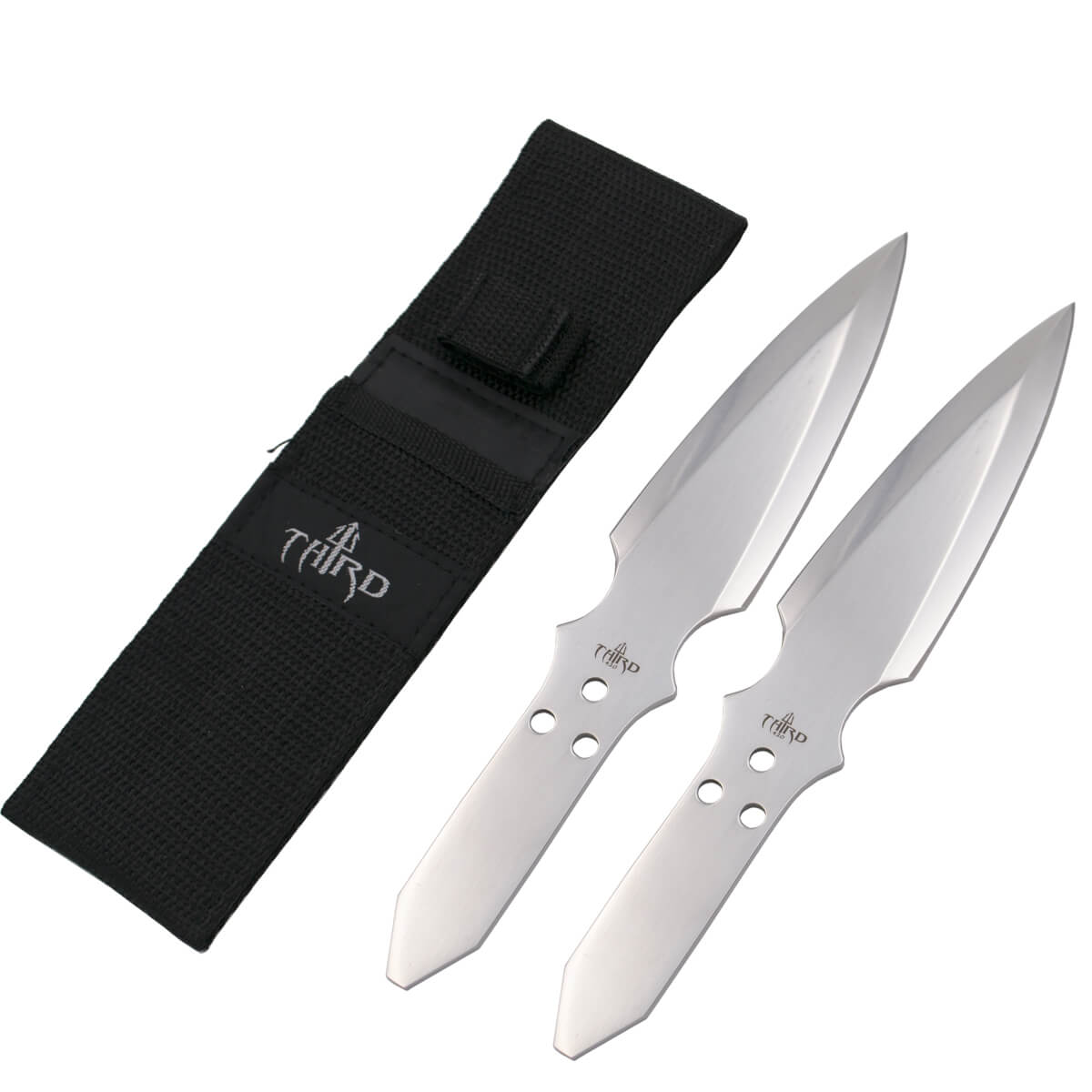 Conjunto de 2 facas de arremesso com lâmina de cetim H0069