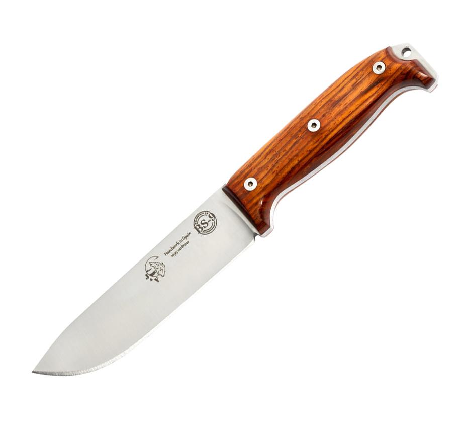 Coltello bushcraft JV BS9 con lama in acciaio al carbonio e manic...