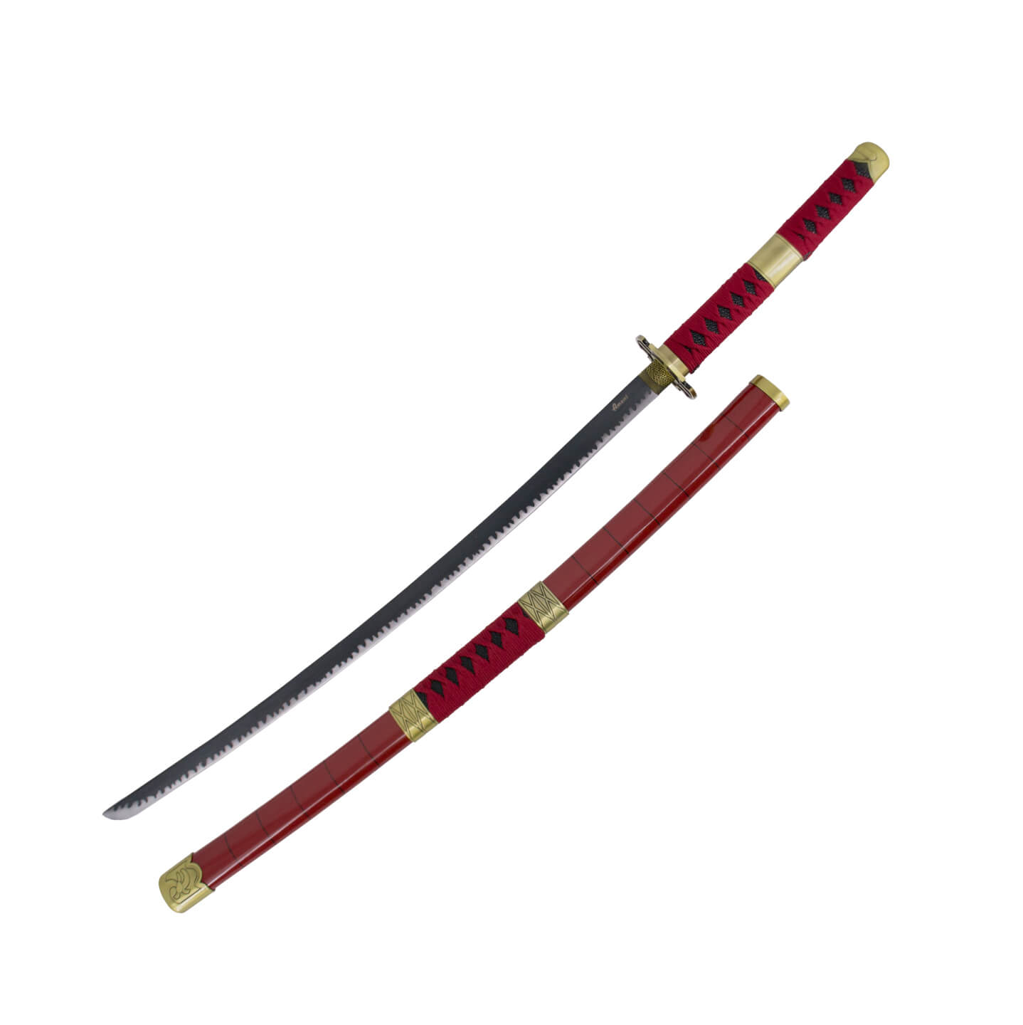 Katana Sandai Kitetsu de Zoro de One Piece com cabo e bainha cor ...