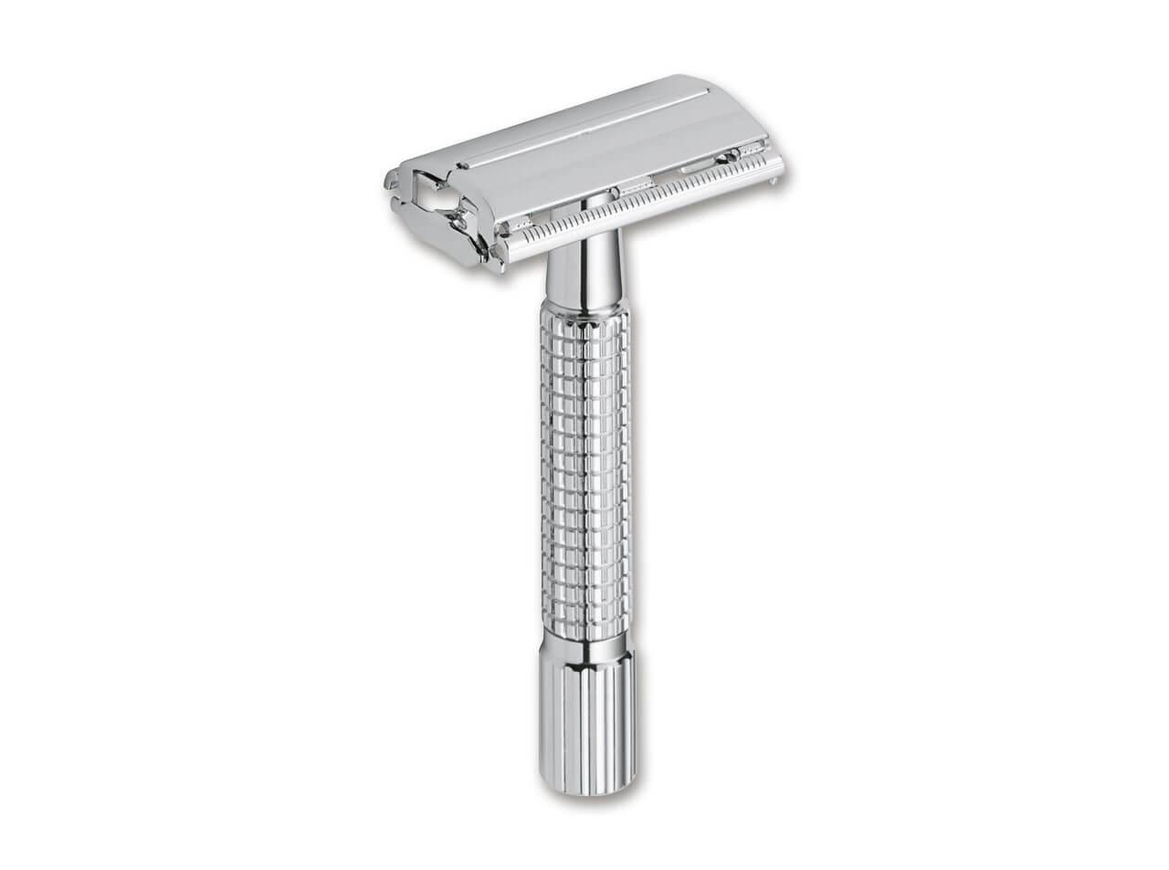 Boker Butterfly razor in chrome color
