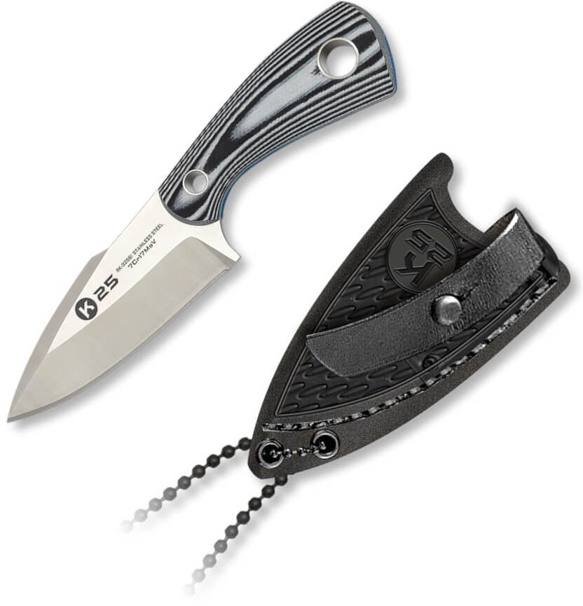 Boat knife K25, with 6.50 cm blade and G10 handle