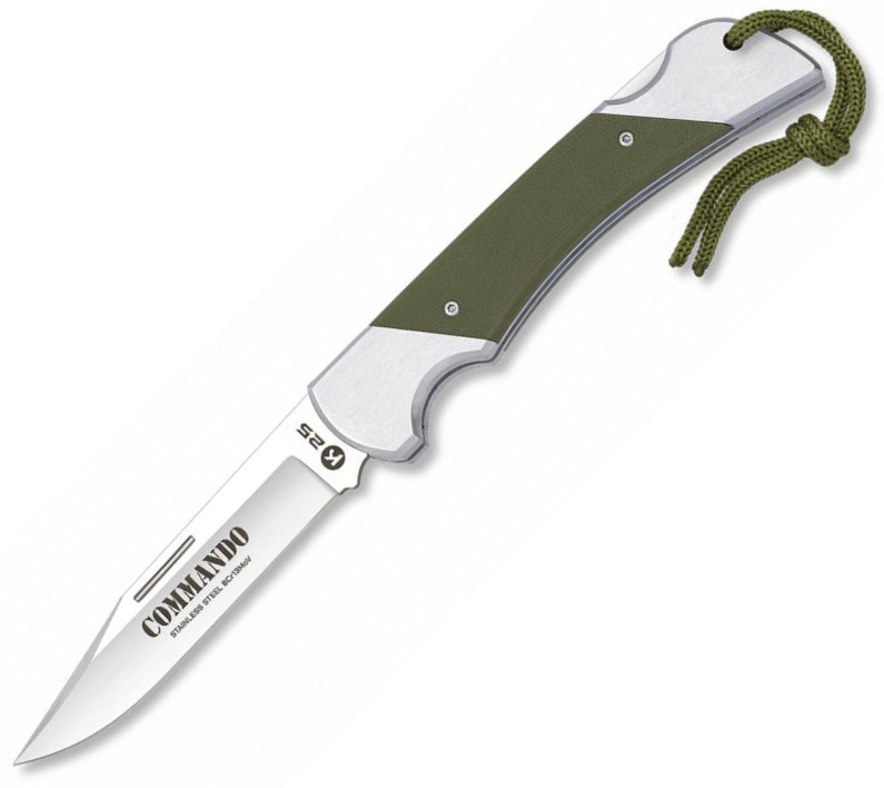 Couteau Tactique COMMANDO, avec lame de 10,50 cm et manche en Aci...