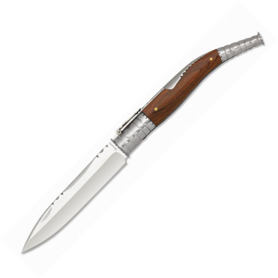 Navaja CLASICA Albainox con mango de madera stamina roja y hoja d...