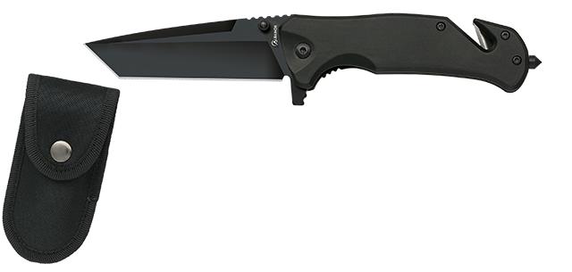 Navaja de seguridad Albainox negra Tanto con funda de nylon y hoj...
