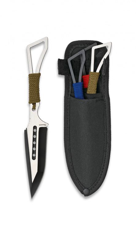 Conjunto de três lançadores de aço Albainox verde, azul e vermelh...