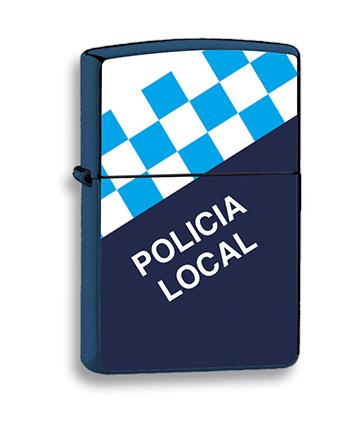 Briquet bleu Albainox de la police locale espagnole