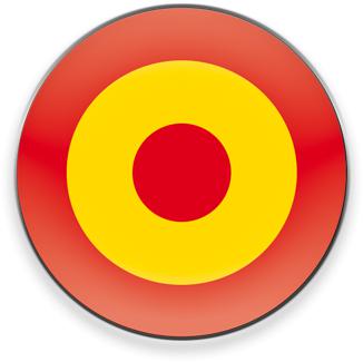 Aimant de réfrigérateur de 5 cm de diamètre avec le drapeau de l'...