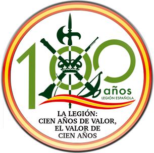 Aimant rond en verre du 100e anniversaire de la Légion espagnole