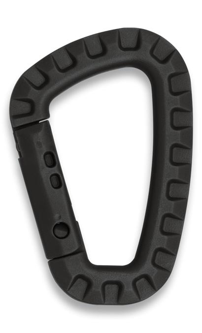 8,5 cm langer schwarzer Karabiner aus Fiberglas