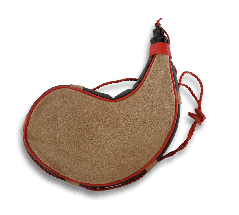Bota para vino de color marrón con capacidad de 1/4 litros