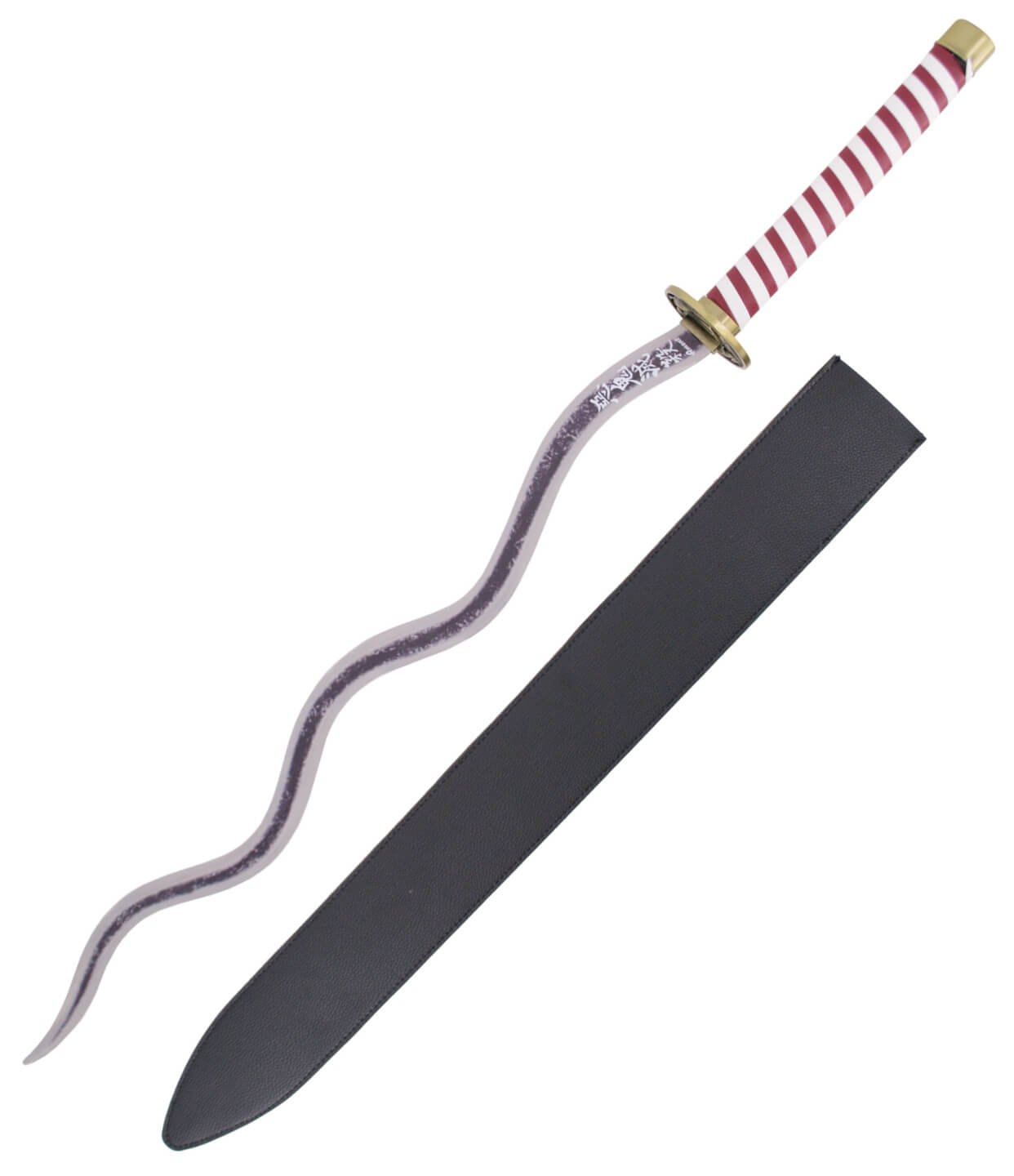 Demon Slayer Katana usada por Obanai Iguro com uma lâmina acetina...