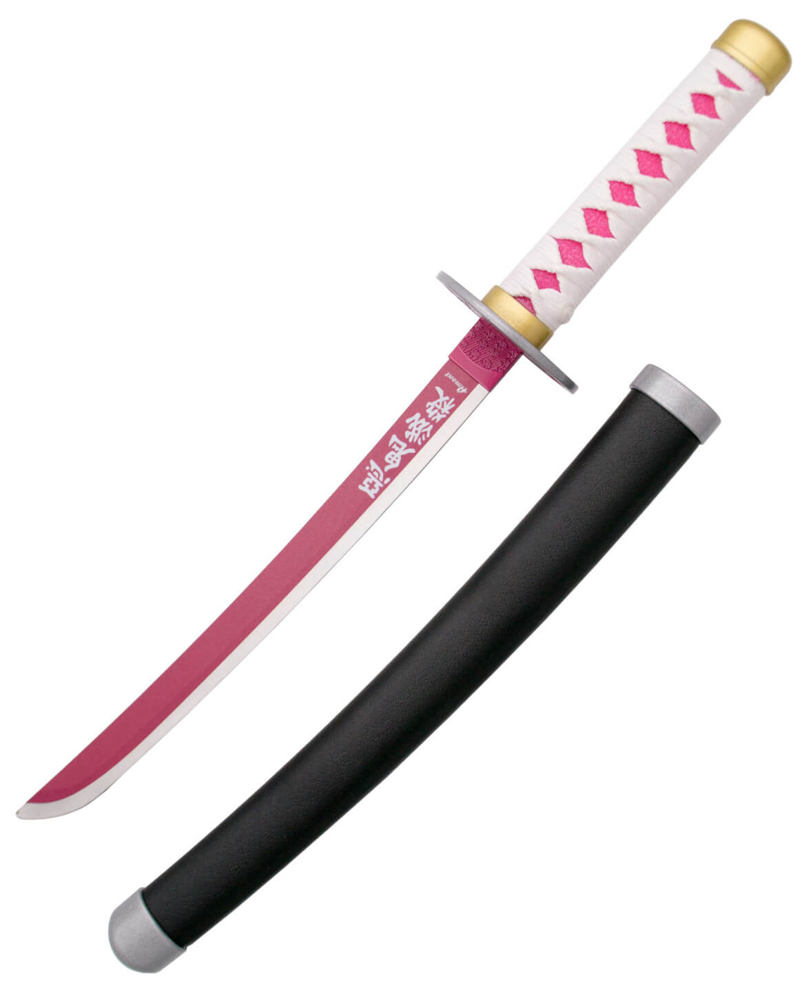 Mini Katana branco, preto e rosa por Kanao Tsuyuri
