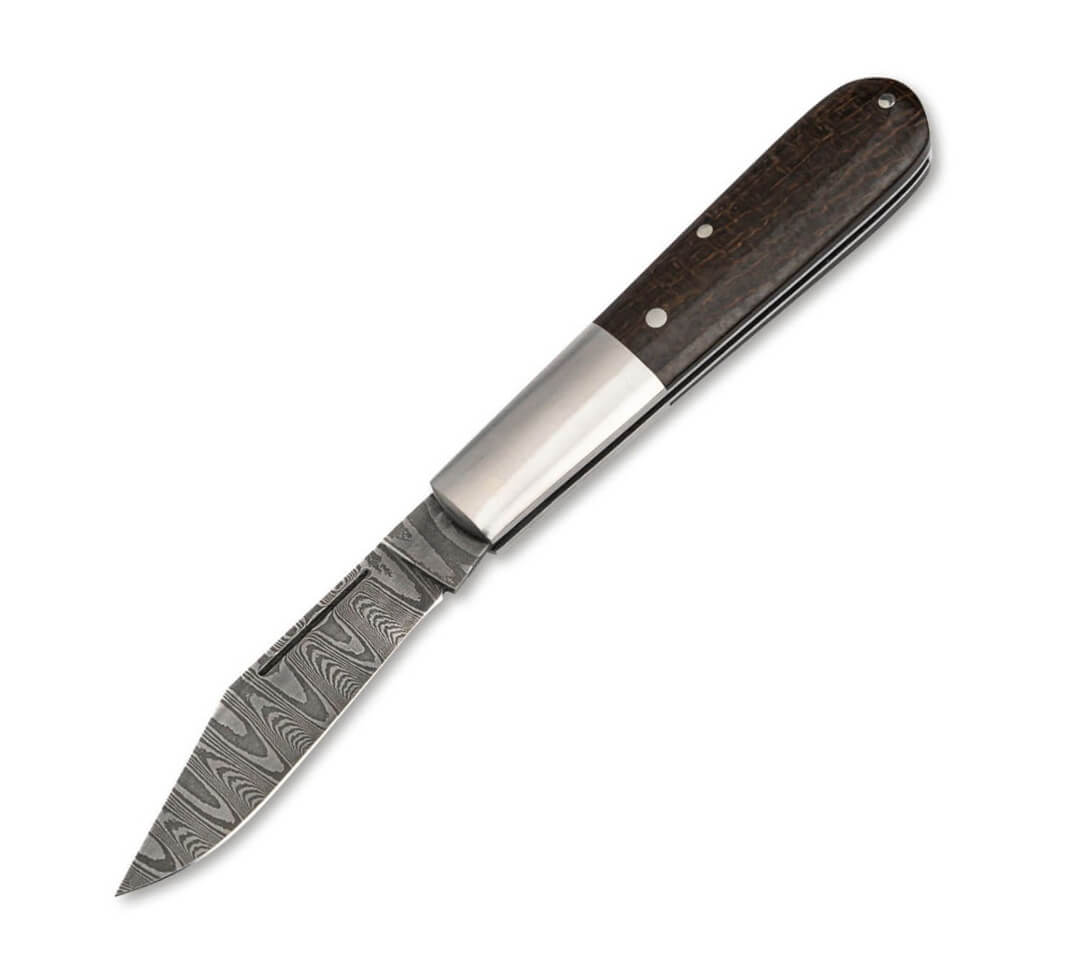 Navaja de colección Boker Barlow M4 Sherman-Damast con hoja de ac...