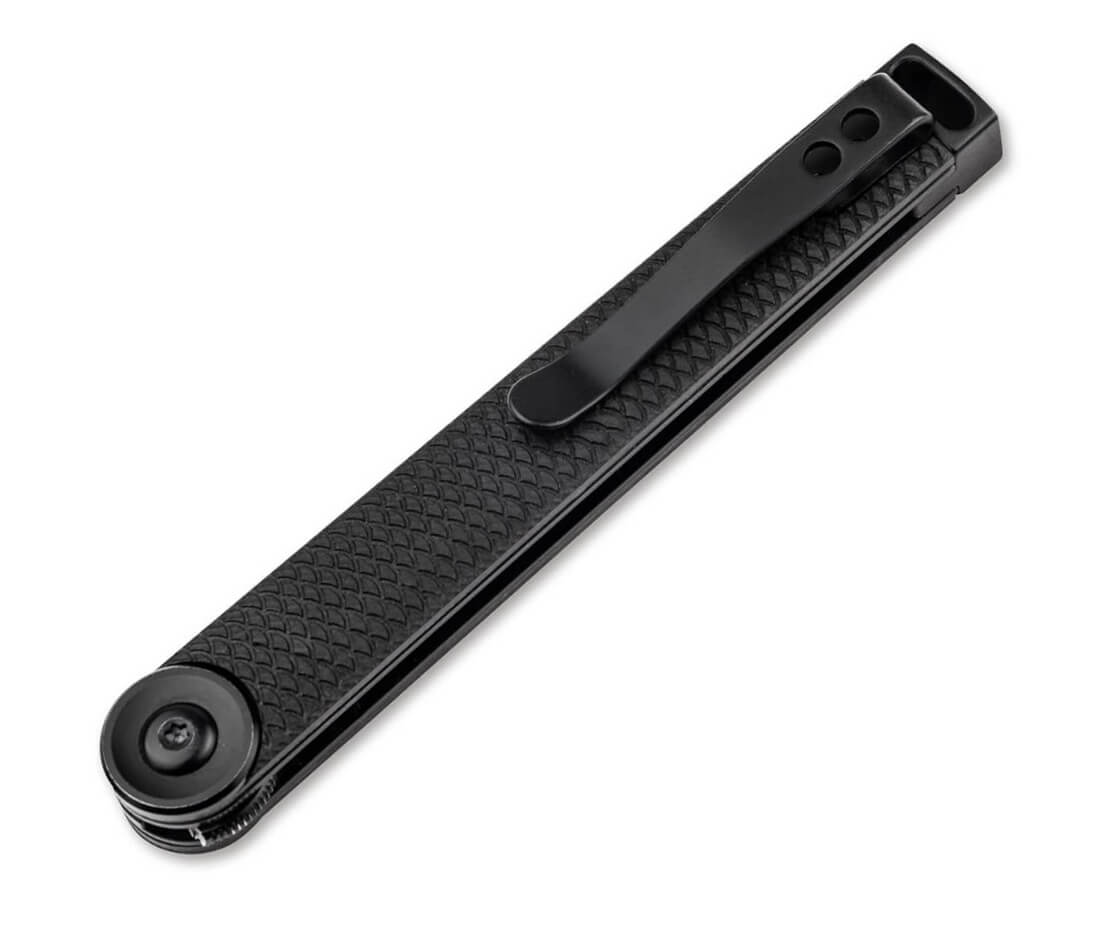 Boker Plus Kaizen All Black S35VN gentleman pocket knife with black CPM-S-35VN steel blade
