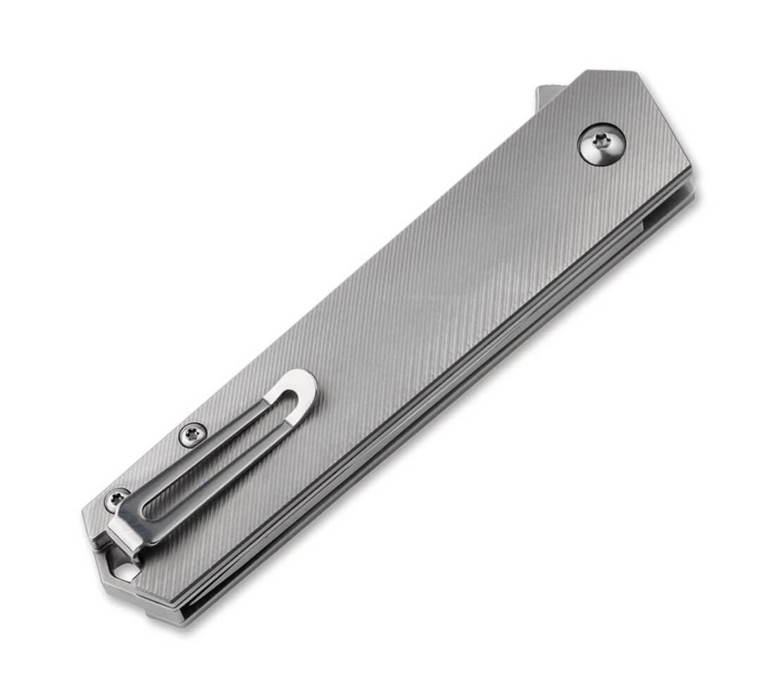 Boker Plus Kwaiken Push Button Flipper um canivete tático feito de aço CPM-S-35VN e cabo de titânio
