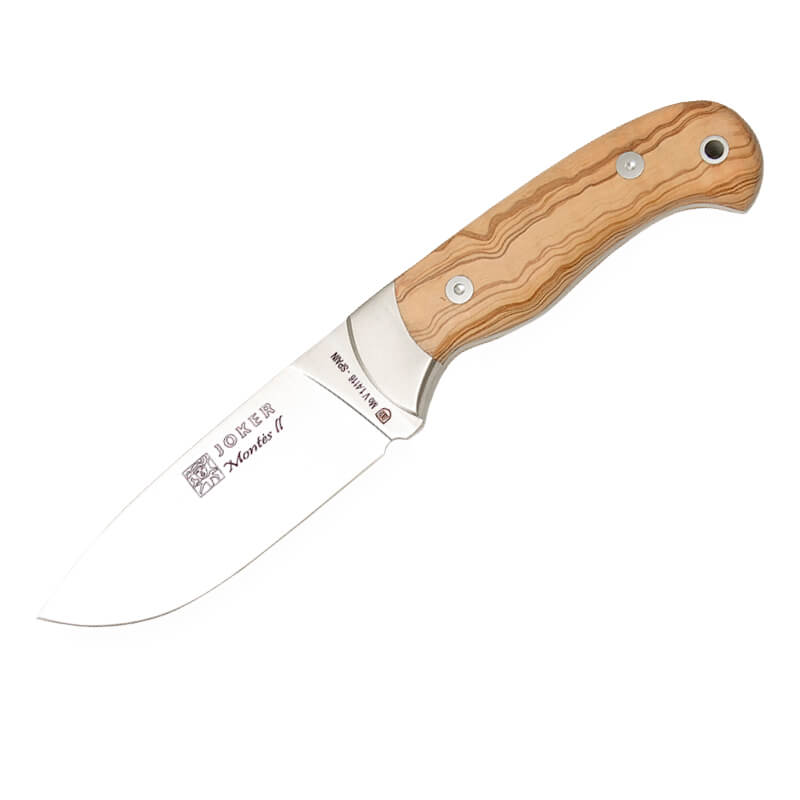 Joker Montés II hunting knife with olive wood handle with ferrule and 11 cm blade