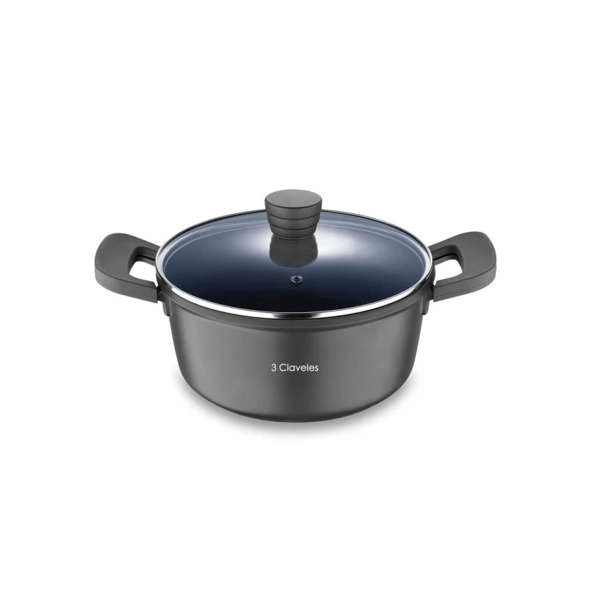 Caçarola com tampa 20 cm 3 Claveles modelo Dark