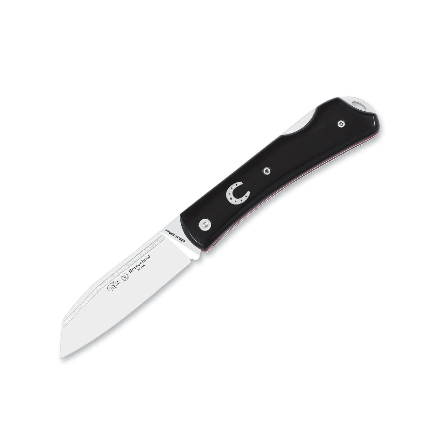 Navaja Nieto Horseshoof con mango de micarta negra con hoja de 8,...