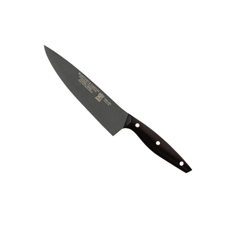 Cuchillo cocinero con hoja teflonada de 20 cm y mango de POM Mart...