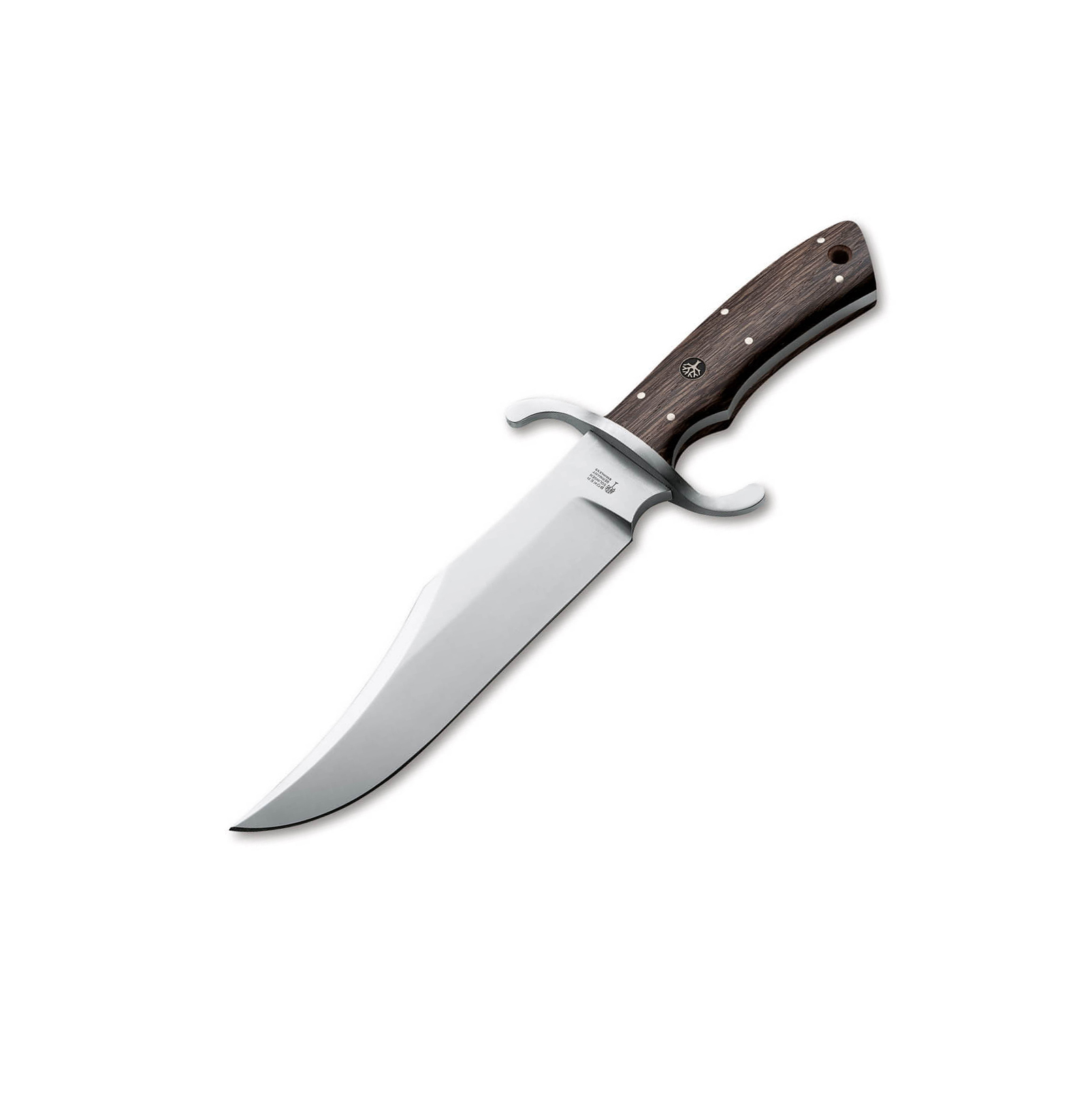 Boker Bowie N690 hunting knife with oak wood handle