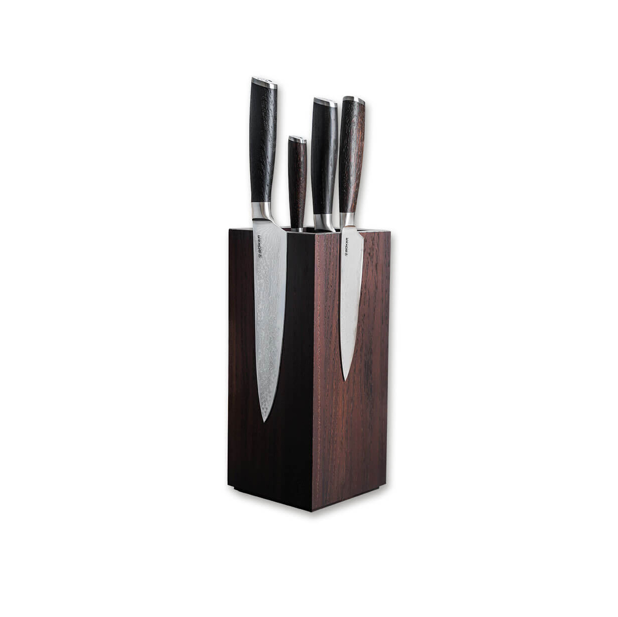 Kitchen knife set Meisterklinge Damast Set Square from Boker