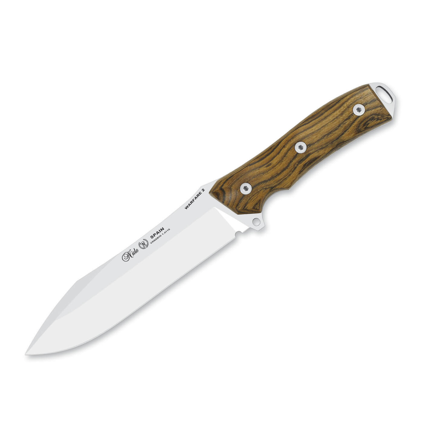 Cuchillo táctico Nieto Warfare 2 con mango de madera de bokote y ...