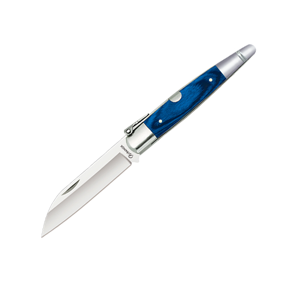 Navaja machete Nº 1 con mango de estamina azul y hoja de 9 cm