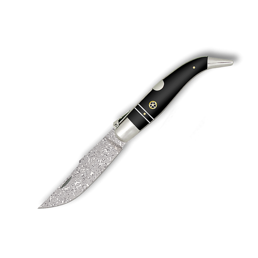 Navaja clásica Nº 1 con hoja de 9.5 cm de acero damasco y mango d...