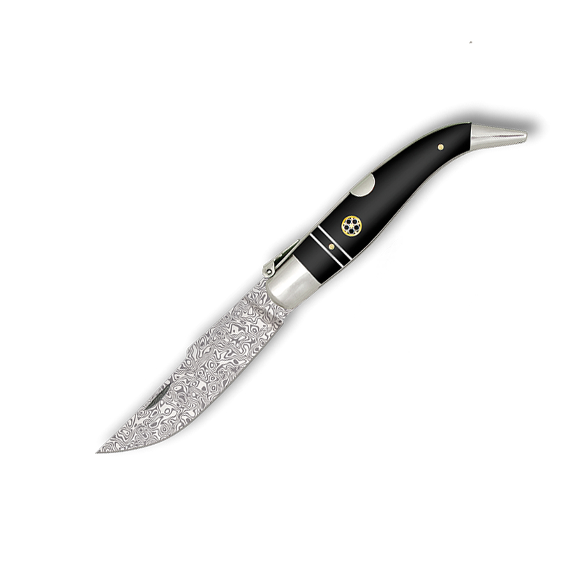 Navaja clásica Nº 0 con hoja de 8.2 cm de acero damasco y mango d...