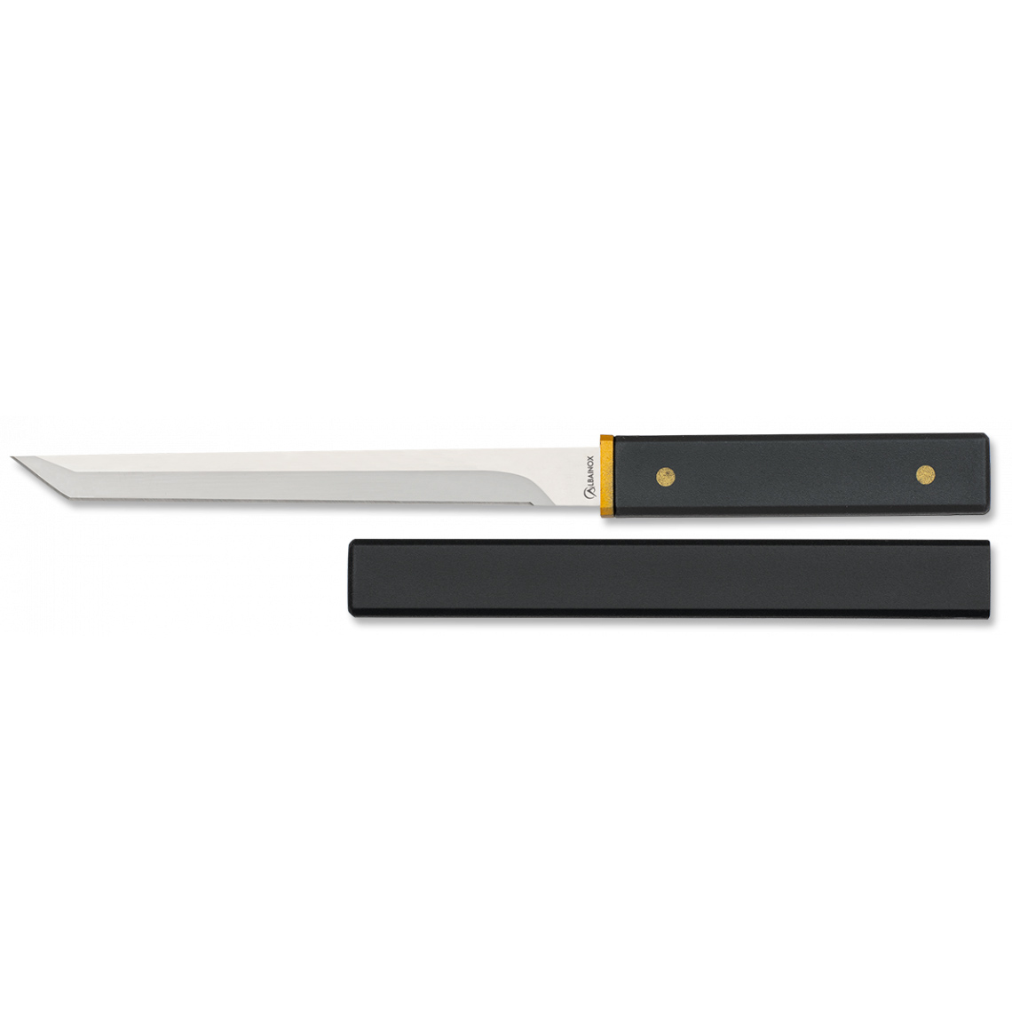 Cuchillo de caza con hoja de 11.7 cm y mango y funda de fibra
