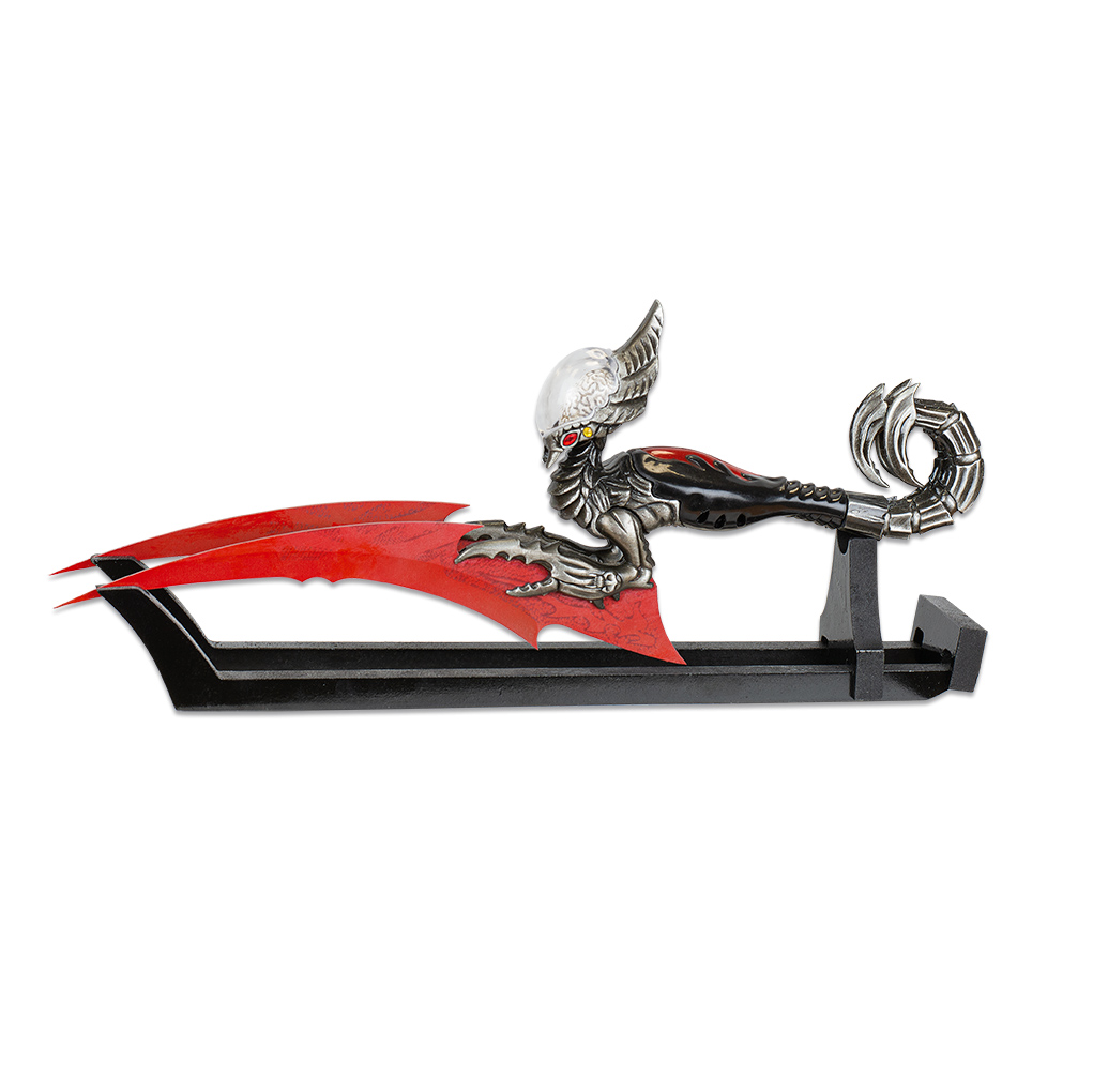 Couteau décoration Scorpion à double lame rouge